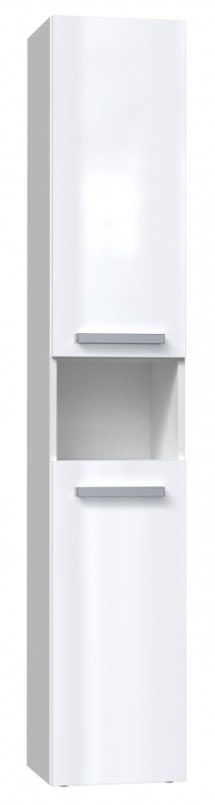 TOP E SHOP Szafka łazienkowa NEL I 31x30xH174 biel połysk