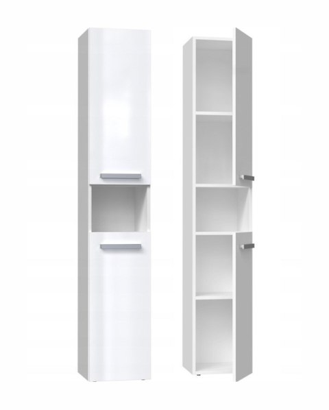 TOP E SHOP Szafka łazienkowa NEL I 31x30xH174 biel połysk