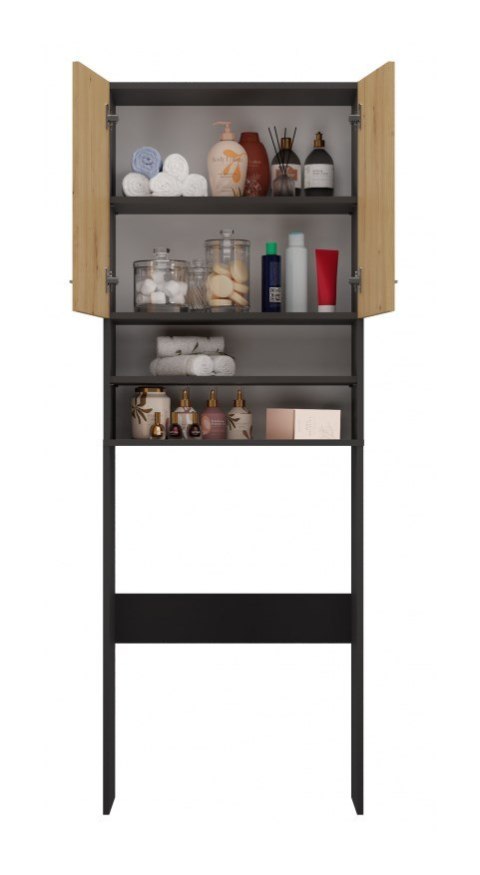 TOP E SHOP Szafka na pralkę POLA DK 64x30xH180 antracyt/artisan