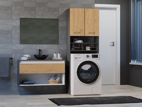 TOP E SHOP Szafka na pralkę POLA DK 64x30xH180 antracyt/artisan