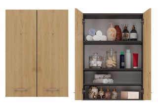 TOP E SHOP Szafka nad pralkę POLA MINI DD 64x30xH90 antracyt/artisan