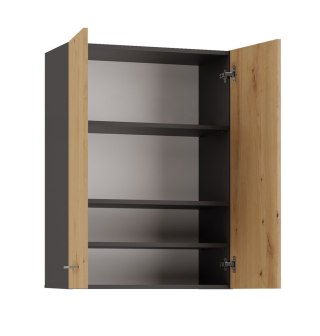 TOP E SHOP Szafka nad pralkę POLA MINI DD 64x30xH90 antracyt/artisan