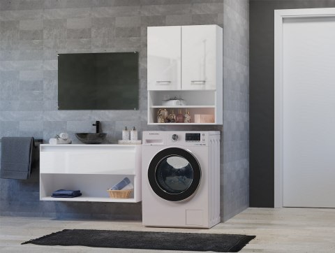 TOP E SHOP Szafka nad pralkę POLA MINI DK 64x30xH90 biel połysk
