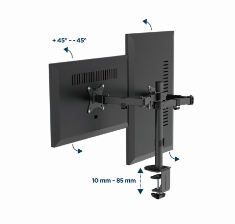 GEMBIRD GEMBIRD BIURKOWE REGULOWANE RAMIĘ/UCHWYT NA 2 MONITORY 17-32, VESA 100X100MM, DO 9 KG