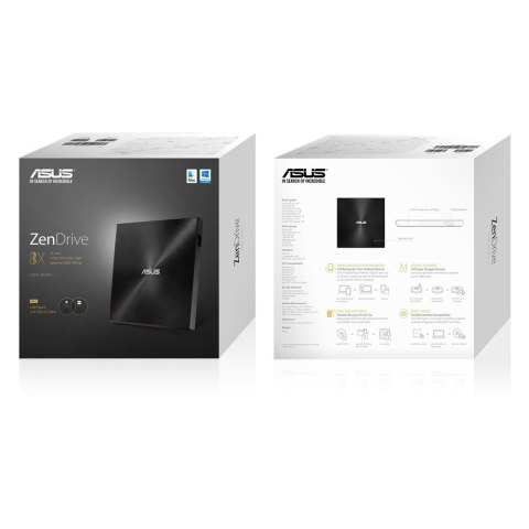 ASUS Nagrywarka ASUS SDRW-08U9M-U SDRW-08U9M-U/BLK/G/AS (USB 2.0; zewnętrzna)