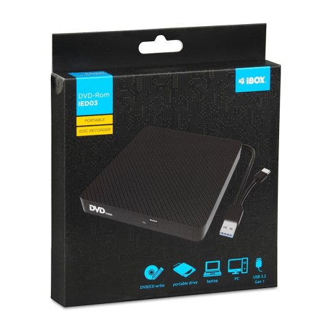 IBOX IBOX ZEWNĘTRZNA NAGRYWARKA DVD IED03 USB 3.2 GEN.1