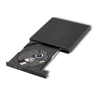 Qoltec QOLTEC NAGRYWARKA DVD-RW ZEWNĘTRZNA | USB 2.0 | CZARNA