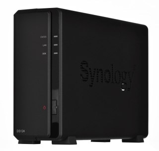 Synology NAS Synology DS124; Tower; 1x (3.5" SATA HDD); Realtek RTD1619B; ,1GB DDR4, 1x 1GbE RJ-45