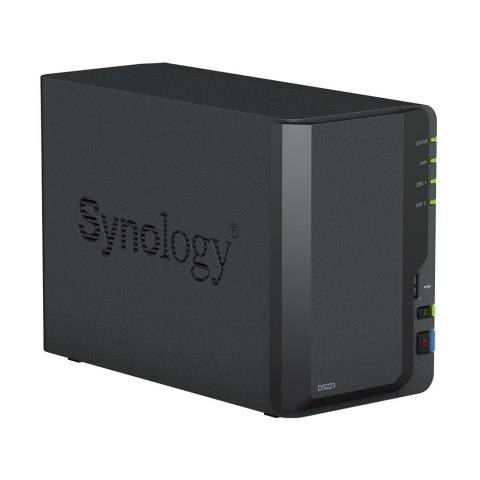Synology NAS Synology DS223; Tower; 2x (3.5" SATA HDD)/2.5" HDD SSD); Realtek RTD1619B;,2GB DDR4, 1x 1GbE RJ-45