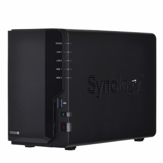 Synology NAS Synology DS224+; Tower; 2x (3.5" SATA HDD); Intel Celeron J4125;,2GB DDR4 (max. 6GB), 2x 1GbE RJ-45