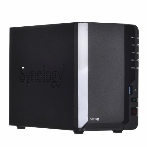 Synology NAS Synology DS224+; Tower; 2x (3.5" SATA HDD); Intel Celeron J4125;,2GB DDR4 (max. 6GB), 2x 1GbE RJ-45