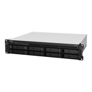 Synology NAS Synology RS1221RP+; 2U RACK; 8x (3.5" SATA HDD/2.5" SATA HDD); AMD Ryzen V1500B; 4 GB DDR4 ECC SODIMM, 4x 1GbE RJ-45