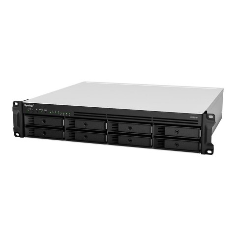 Synology NAS Synology RS1221RP+; 2U RACK; 8x (3.5" SATA HDD/2.5" SATA HDD); AMD Ryzen V1500B; 4 GB DDR4 ECC SODIMM, 4x 1GbE RJ-45
