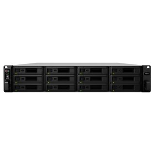Synology NAS Synology RS3618xs; 2U RACK; 12x (3.5" SATA HDD/2.5" SATA HDD); Intel Xeon D-1521; 8 GB DDR4 ECC UDIMM (max. 64GB), 4x 1GbE R