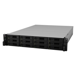 Synology NAS Synology RS3618xs; 2U RACK; 12x (3.5" SATA HDD/2.5" SATA HDD); Intel Xeon D-1521; 8 GB DDR4 ECC UDIMM (max. 64GB), 4x 1GbE R
