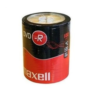 Maxell MAXELL DVD-R 4,7GB 100 szt. w opakowaniu SHRINK. Prędkość zapisu 16X, 120 min. Przeznaczenie nagrywanie Multimediów.