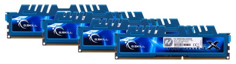 G.SKILL Zestaw pamięci G.SKILL RipjawsX F3-1600C9Q-32GXM (DDR3 DIMM; 4 x 8 GB; 1333 MHz; CL9)