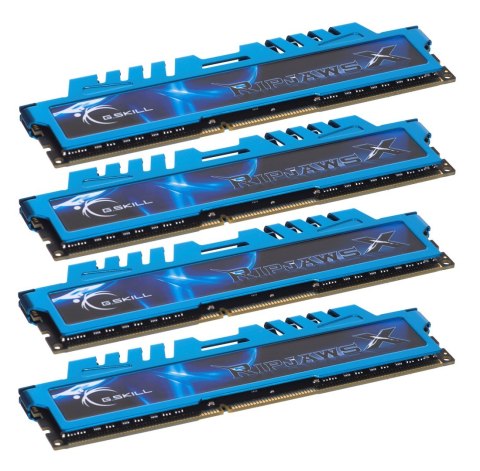 G.SKILL Zestaw pamięci G.SKILL RipjawsX F3-1600C9Q-32GXM (DDR3 DIMM; 4 x 8 GB; 1333 MHz; CL9)