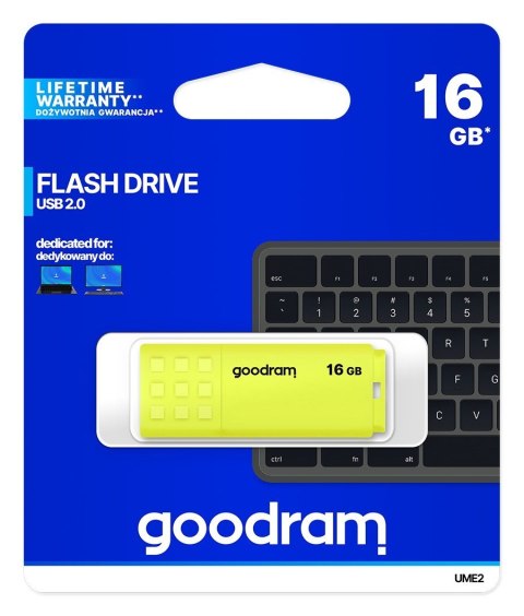 GoodRam Pendrive GoodRam UME2 UME2-0160Y0R11 (16GB; USB 2.0; kolor żółty)