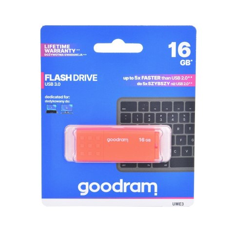 GoodRam Pendrive GoodRam UME3 UME3-0160O0R11 (16GB; USB 3.0; kolor pomarańczowy)