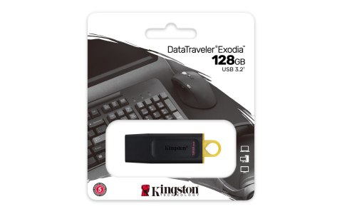 Kingston KINGSTON FLASH 128GB USB 3.2 Gen1 DataTraveler Exodia (B+Y)