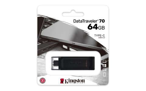 Kingston KINGSTON FLASH 64GB USB-C 3.2 Gen1 DataTraveler 70