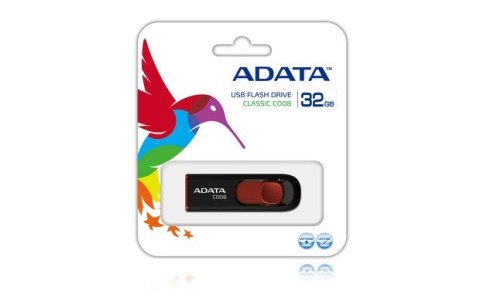 ADATA Pendrive ADATA C008 AC008-32G-RKD (32GB; USB 2.0; kolor czarny)