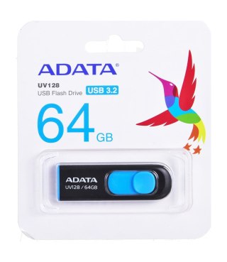 ADATA Pendrive ADATA UV128 AUV128-64G-RBE (64GB; USB 3.0; kolor czarny)