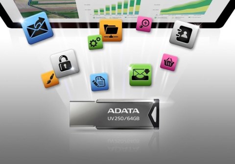 ADATA Pendrive ADATA UV250 AUV250-32G-RBK (32GB; USB 2.0; kolor srebrny)