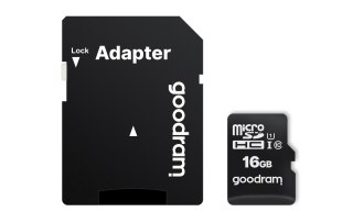 GoodRam Karta pamięci GoodRam M1AA-0160R12 (16GB; Class 10, Class U1; Adapter, Karta pamięci)