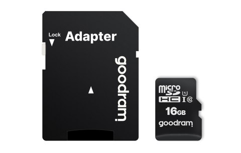 GoodRam Karta pamięci GoodRam M1AA-0160R12 (16GB; Class 10, Class U1; Adapter, Karta pamięci)