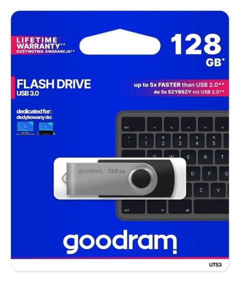 GoodRam Pendrive GoodRam UTS3-1280K0R11 (128GB; USB 3.0; kolor czarny)