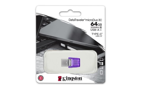 Kingston KINGSTON FLASH 64GB USB 3.2 DataTraveler microDuo 3C