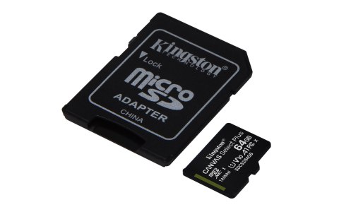 Kingston Karta pamięci z adapterem Kingston Canvas Select Plus SDCS2/64GB (64GB; Class 10, Class U1, V10; + adapter)