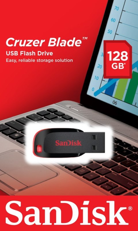 SanDisk Pendrive SanDisk Cruzer Blade SDCZ50-128G-B35 (128GB; USB 2.0; kolor czarny)