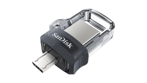SanDisk Pendrive SanDisk Ultra Dual Drive M3.0 SDDD3-032G-G46 (32GB; microUSB, USB 3.0; kolor szary)