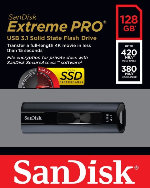 SanDisk SANDISK EXTREME PRO 128GB 420/380MB/s USB 3.1