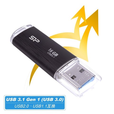 Silicon Power Pendrive Silicon Power Blaze B02 16GB USB 3.1 kolor czarny (SP016GBUF3B02V1K)
