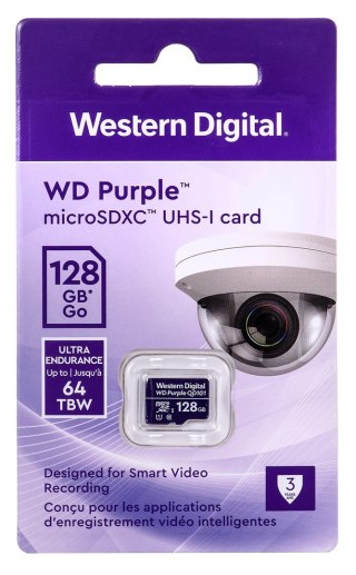 WD Karta pamięci WD Purple microSDXC WDD0128G1P0C (128GB; Class 10, Class U1)
