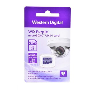 WD Karta pamięci WD Purple microSDXC WDD0256G1P0C (256GB; Class 10, Class U1)