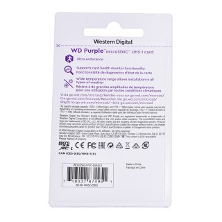WD Karta pamięci WD Purple microSDXC WDD0256G1P0C (256GB; Class 10, Class U1)