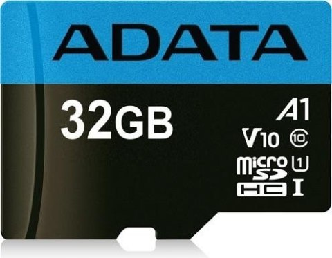 ADATA Karta pamięci z adapterem ADATA Premier AUSDH32GUICL10A1-RA1 (32GB; Class 10, V10; + adapter)