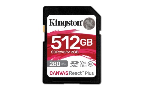 Kingston KINGSTON microSDXC Canvas 512GB React Plus UHS-II 280R/150W U3 V60 for Full HD/4K