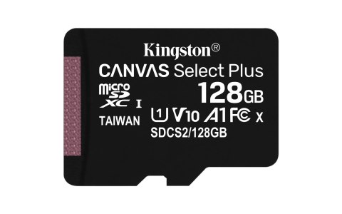 Kingston Karta pamięci Kingston Canvas Select Plus SDCS2/128GBSP (128GB; Class 10, Class A1; Karta pamięci)