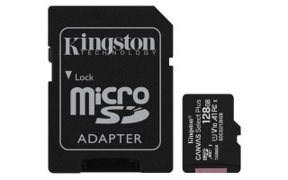 Kingston Karta pamięci z adapterem Kingston Canvas Select Plus SDCS2/128GB (128GB; Class 10, Class U1, V10; + adapter)