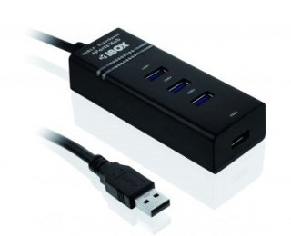 IBOX Hub IBOX USB 3.0 CZARNY 4-PORTY IUH3FB (4x USB 3.0; kolor czarny)