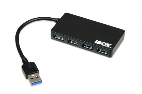 IBOX Hub IBOX USB 3.0 CZARNY 4-PORTY, SLIM IUH3F56 (4x USB 3.0; kolor czarny)