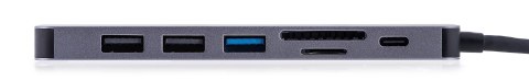 UNITEK UNITEK HUB USB-C 7W1, HDMI 4K, PD 100W, 5GBPS, ALU