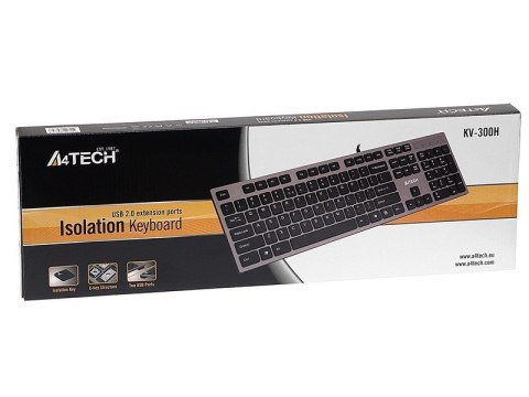 A4 TECH Klawiatura membranowa A4 TECH KV-300H A4TKLA39976 (USB 2.0; (US); kolor czarny)