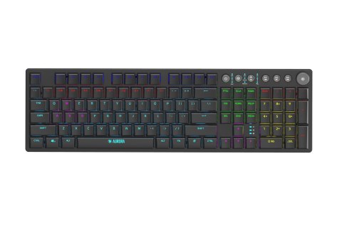 IBOX KLAWIATURA I-BOX AURORA K-6 RGB, MECHANICZNA, RED SWITCH, LOW PROFILE GAMING